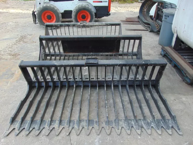 2025 WOLVERINE AND USA STEEL Skid Steer Attachment SKELETON ROCK SIFTING BUCKET - Image 2
