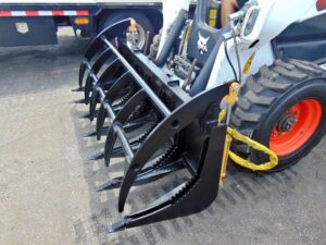2026 WILDCAT MADE IN USA SEVERE DUTY ROOT RAKE GRASS GRAPPLE SKID STEER ATTACHMENT - 80