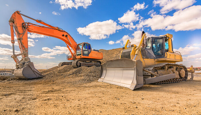 Various machinery and equipment for road construction