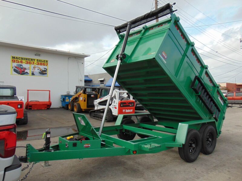 2025 COVERED WAGON 12K LB TANDEM AXLE DUMP TRAILER WITH TARP AND RAMPS - 20K TELESCOPIC DUMP CYLINDER - BRAKES ON BOTH AXLES - Image 16