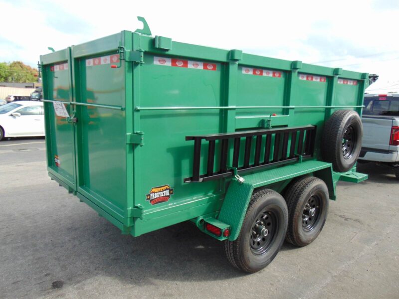 2025 COVERED WAGON 12K LB TANDEM AXLE DUMP TRAILER WITH TARP AND RAMPS - 20K TELESCOPIC DUMP CYLINDER - BRAKES ON BOTH AXLES - Image 3