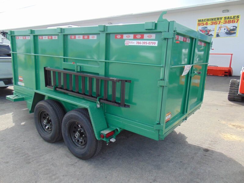 2025 COVERED WAGON 12K LB TANDEM AXLE DUMP TRAILER WITH TARP AND RAMPS - 20K TELESCOPIC DUMP CYLINDER - BRAKES ON BOTH AXLES - Image 4