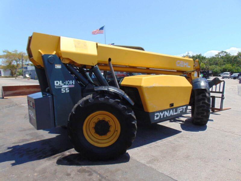 2010 GEHL DL10-55 TELEHANDLER WITH BUCKET AND 5' LONG FORKS - OUTRIGGERS - PILOT CONTROL - JOHN DEERE TURBO DIESEL - Image 8