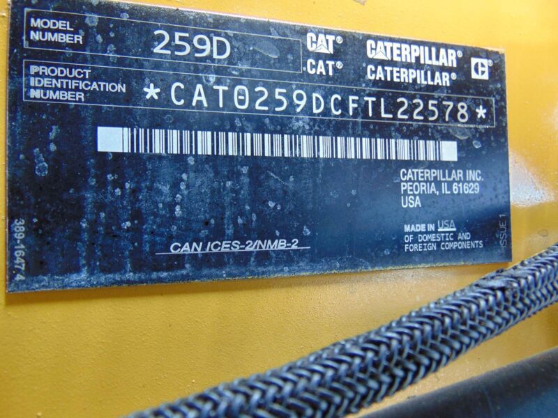 2020 CAT 259D TURBO 2 SPEED - SUPER LOW HOURS - JOYSTICKS - CAMERA - ADVANCED MONITOR SCREEN - SERVICED AND INSPECTED - Image 23
