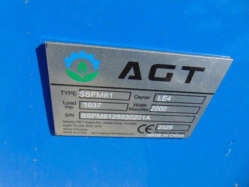 2025 AGT INDUSTRIAL SSFM-81 SKID STEER FORESTRY MULCHER - NEW AND IMPROVED MODEL FOR 2025 - IMPROVED COOLING - 40 CARBIDE TEETH 81" WIDTH - Image 12