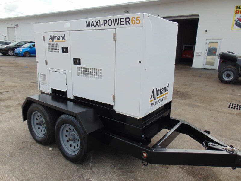 2016 ALLMAND MAX-POWER 65 KW TRAILER MOUNTED GENERATOR - 90 HP KUBOTA DIESEL - 3 PHASE - SERVICED, INSPECTED, LOAD TESTED - Image 2