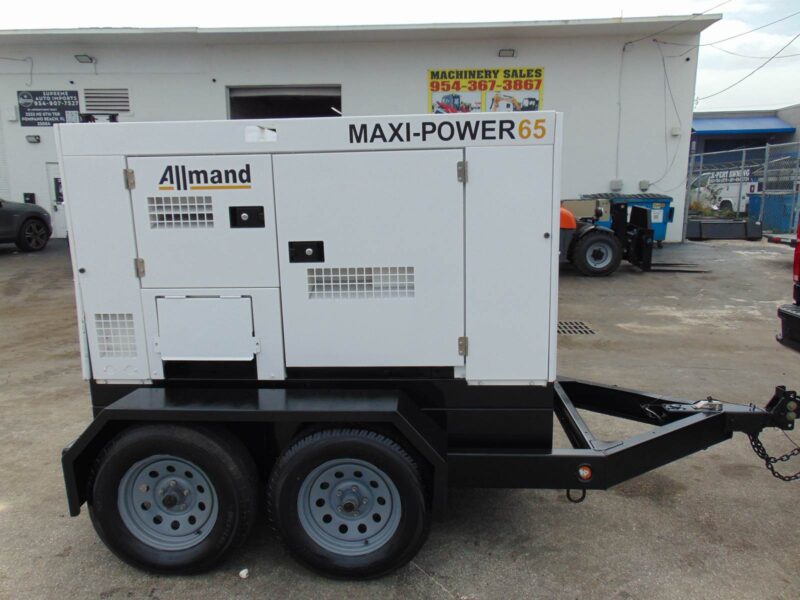 2016 ALLMAND MAX-POWER 65 KW TRAILER MOUNTED GENERATOR - 90 HP KUBOTA DIESEL - 3 PHASE - SERVICED, INSPECTED, LOAD TESTED - Image 9