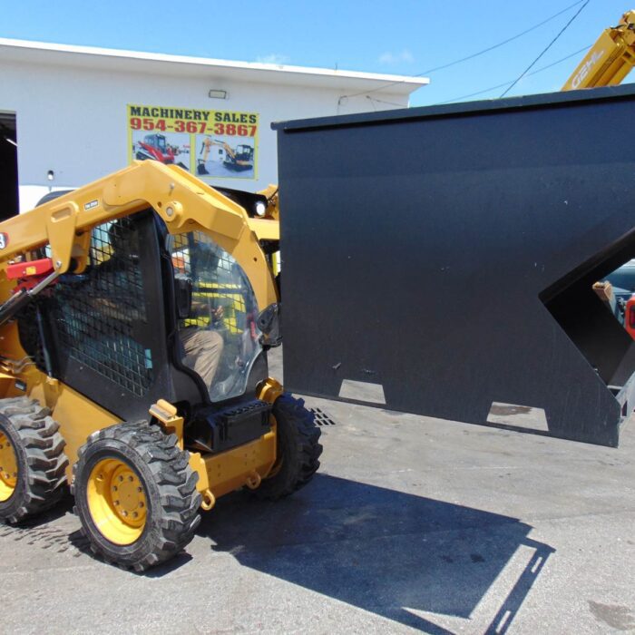 2026 KC 2 YARD FORKLIFT / SKID STEER AND FORKLIFT DUMPSTER HOPPERS ALL YEARS UNIVERSAL - TRASK REMOVAL BINS - QUICK ATTACH