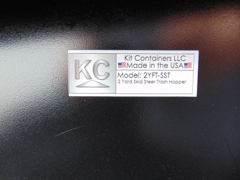 2026 KC 2 YARD FORKLIFT / SKID STEER AND FORKLIFT DUMPSTER HOPPERS ALL YEARS UNIVERSAL - TRASK REMOVAL BINS - QUICK ATTACH - Image 41