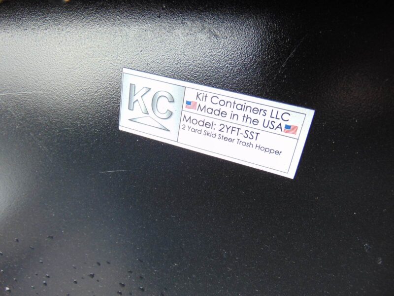 2026 KC 2 YARD FORKLIFT / SKID STEER AND FORKLIFT DUMPSTER HOPPERS ALL YEARS UNIVERSAL - TRASK REMOVAL BINS - QUICK ATTACH - Image 11