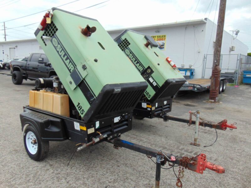 2018 SULLAIR 185D PORTABLE TRAILER MOUNTED AIR COMPRESSOR - 185 CFM - KUBOTA DIESEL - ONLY 1,950 HOURS - Image 13