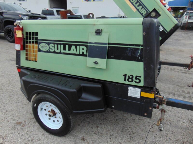 2018 SULLAIR 185D PORTABLE TRAILER MOUNTED AIR COMPRESSOR - 185 CFM - KUBOTA DIESEL - ONLY 1,950 HOURS - Image 5