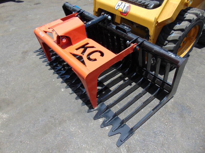 2026 KIT CONTAINER 76" SKELETON ROCK TOOTH GRAPPLE - ALL YEARS UNIVERSAL SKID STEERS SKID STEERS - MADE IN AMERICA - Image 3