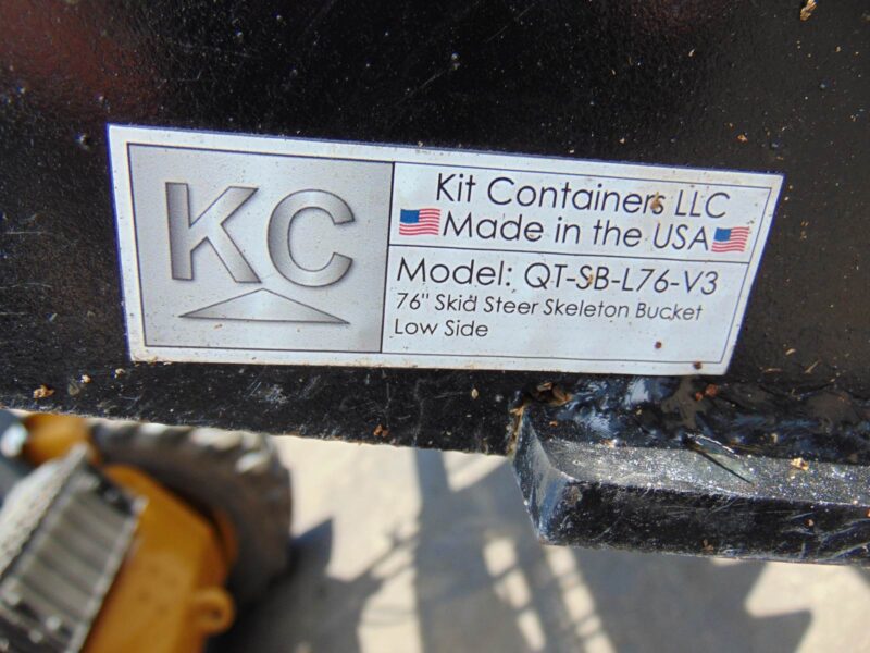 2026 KIT CONTAINER 76" SKELETON ROCK TOOTH GRAPPLE - ALL YEARS UNIVERSAL SKID STEERS SKID STEERS - MADE IN AMERICA - Image 6