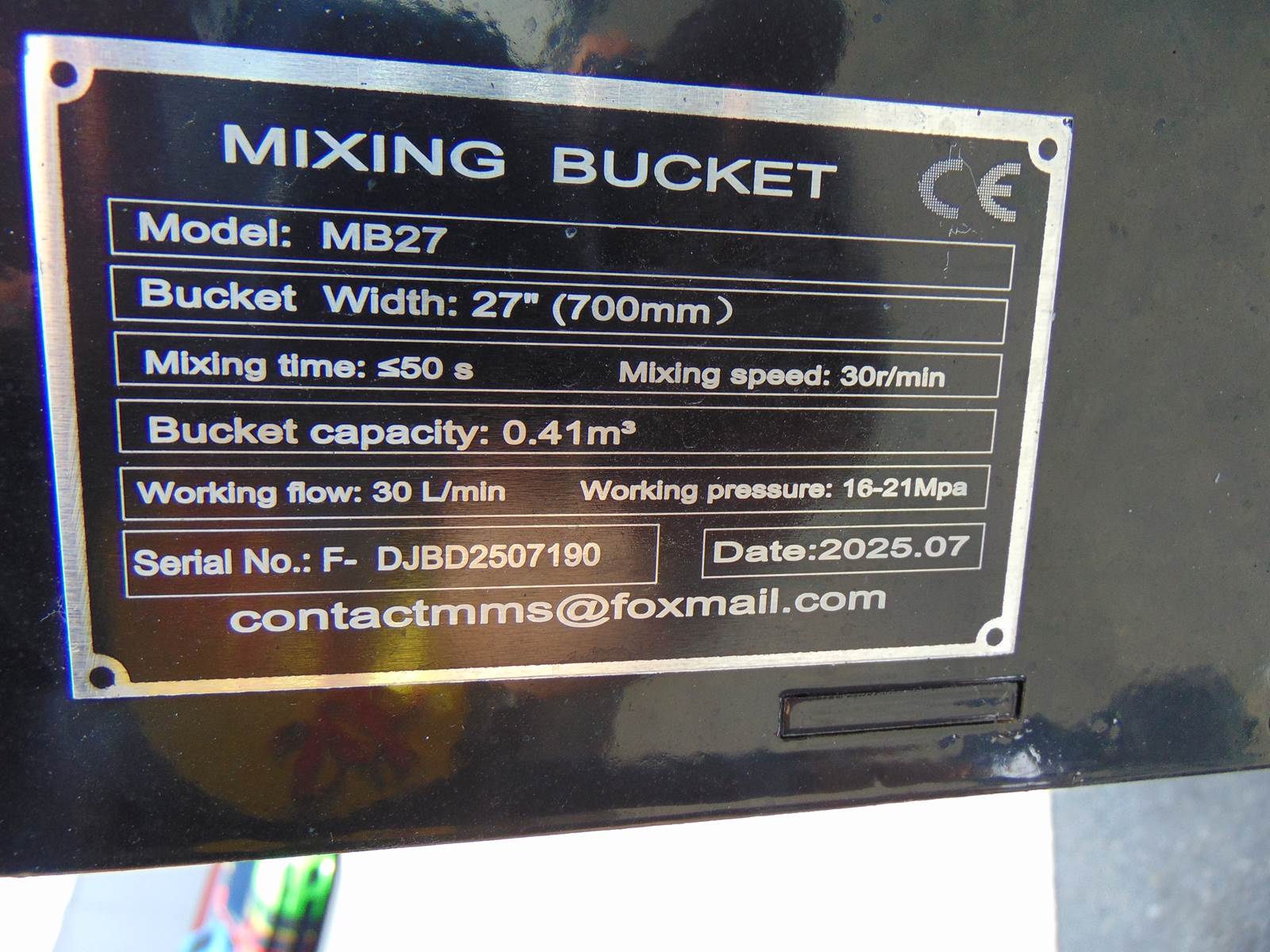 2026 FUTURE MB27 MIXING CONCRETE 1/2 YARD BUCKET - FITS ALL YEARS UNIVERSAL SKID STEER ATTACHMENT - Image 15