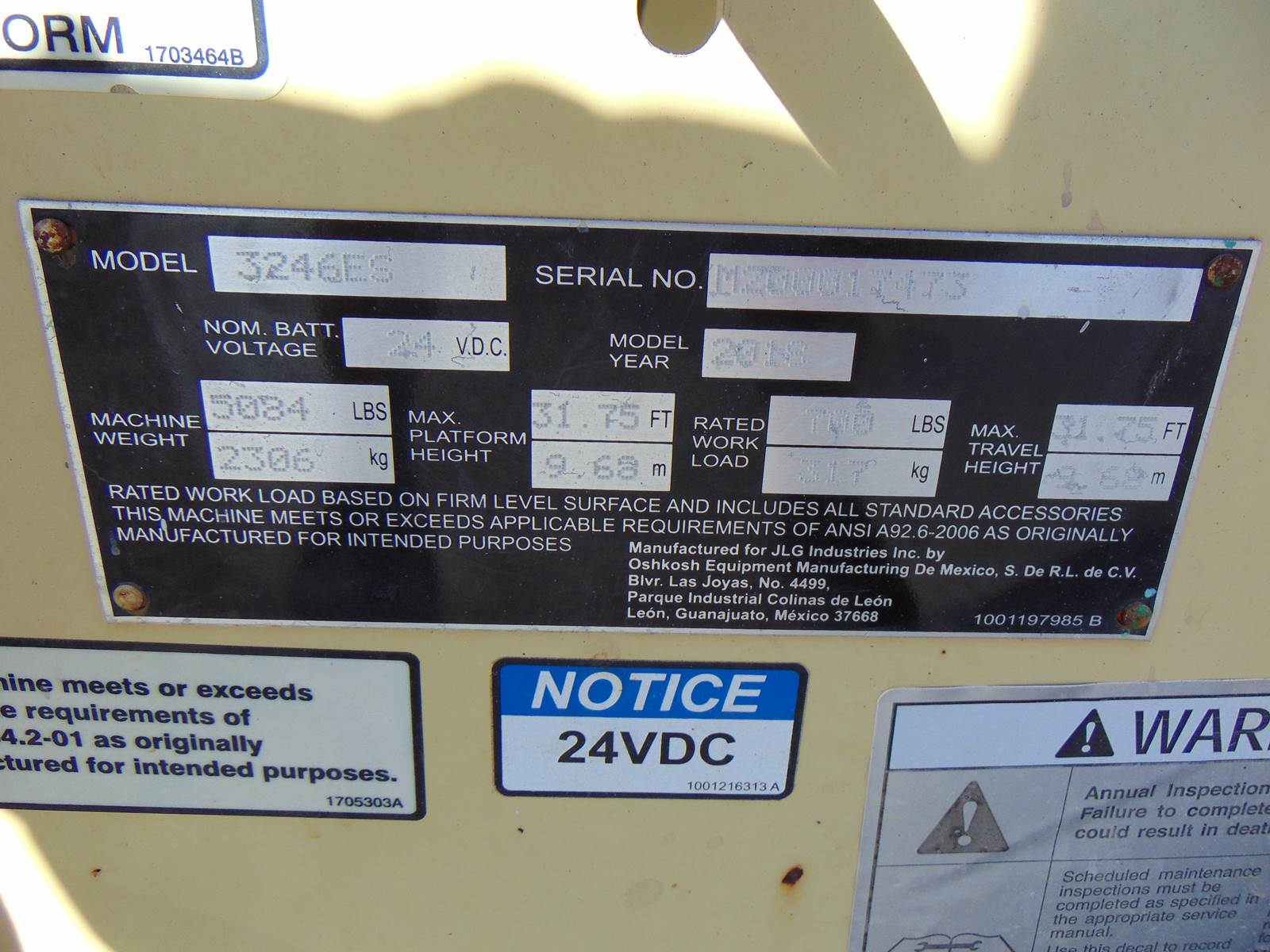 2018 JLG 3246ES SCISSOR LIFT - 38' WORKING HEIGHT - EXCELLENT ALL ORIGINAL PAINT - LOW HOURS - PERFORMS LIKE NEW - Image 29