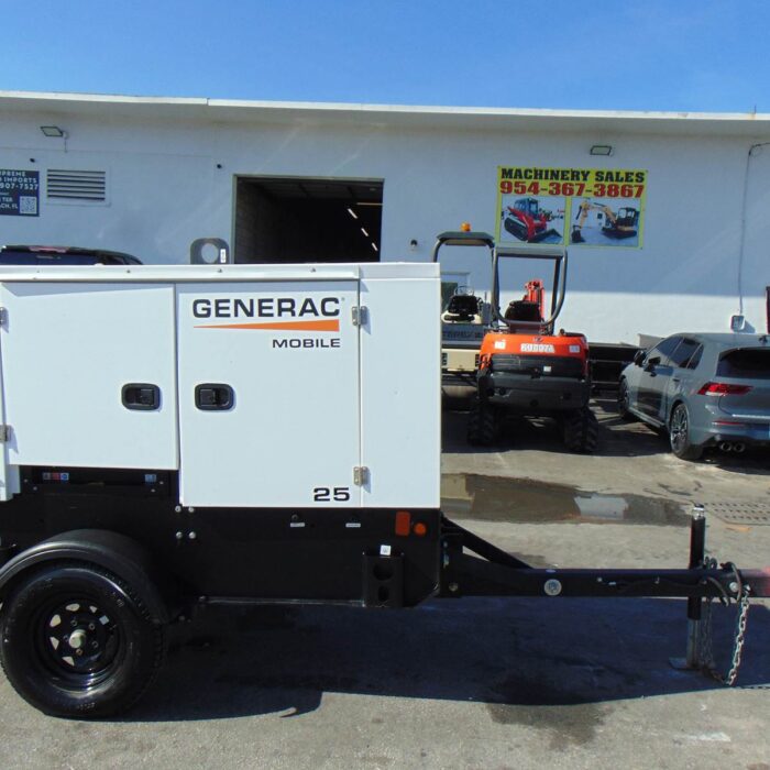 2023 GENRAC G25 PORTABLE TRAILER MOUNT GEN SET - ISUZU DIESEL - SUPER LOW HOURS - LIKE NEW