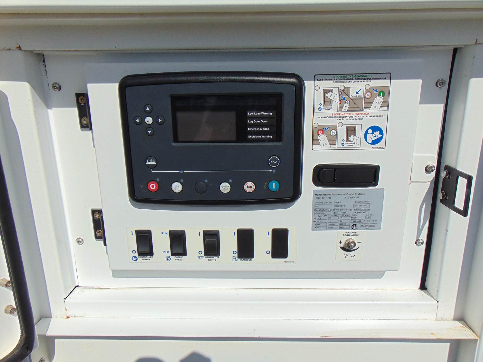 2023 GENRAC G25 PORTABLE TRAILER MOUNT GEN SET - ISUZU DIESEL - SUPER LOW HOURS - LIKE NEW - Image 4