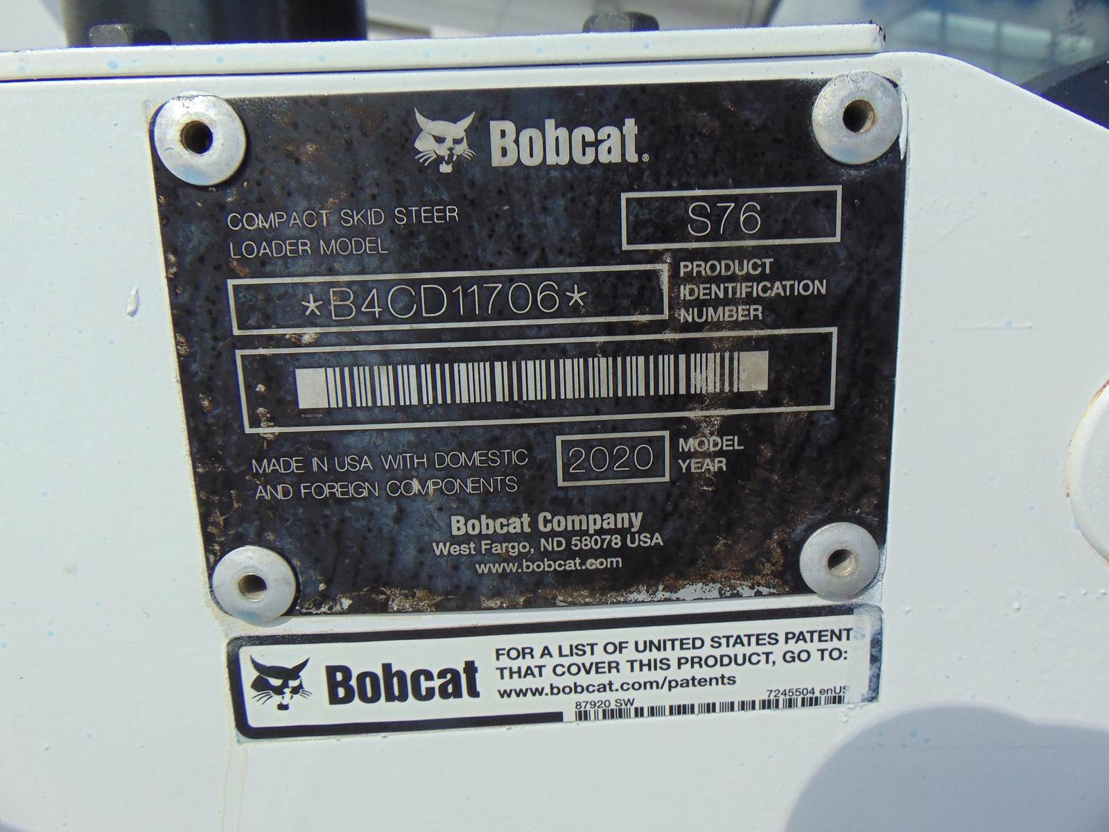 2020 BOBCAT S76 TURBO - 4 BRAND NEW TIRES - HEAT AND AC COMFORT CAB - BACK UP CAMERA - ONLY 1,145 HOURS - Image 10