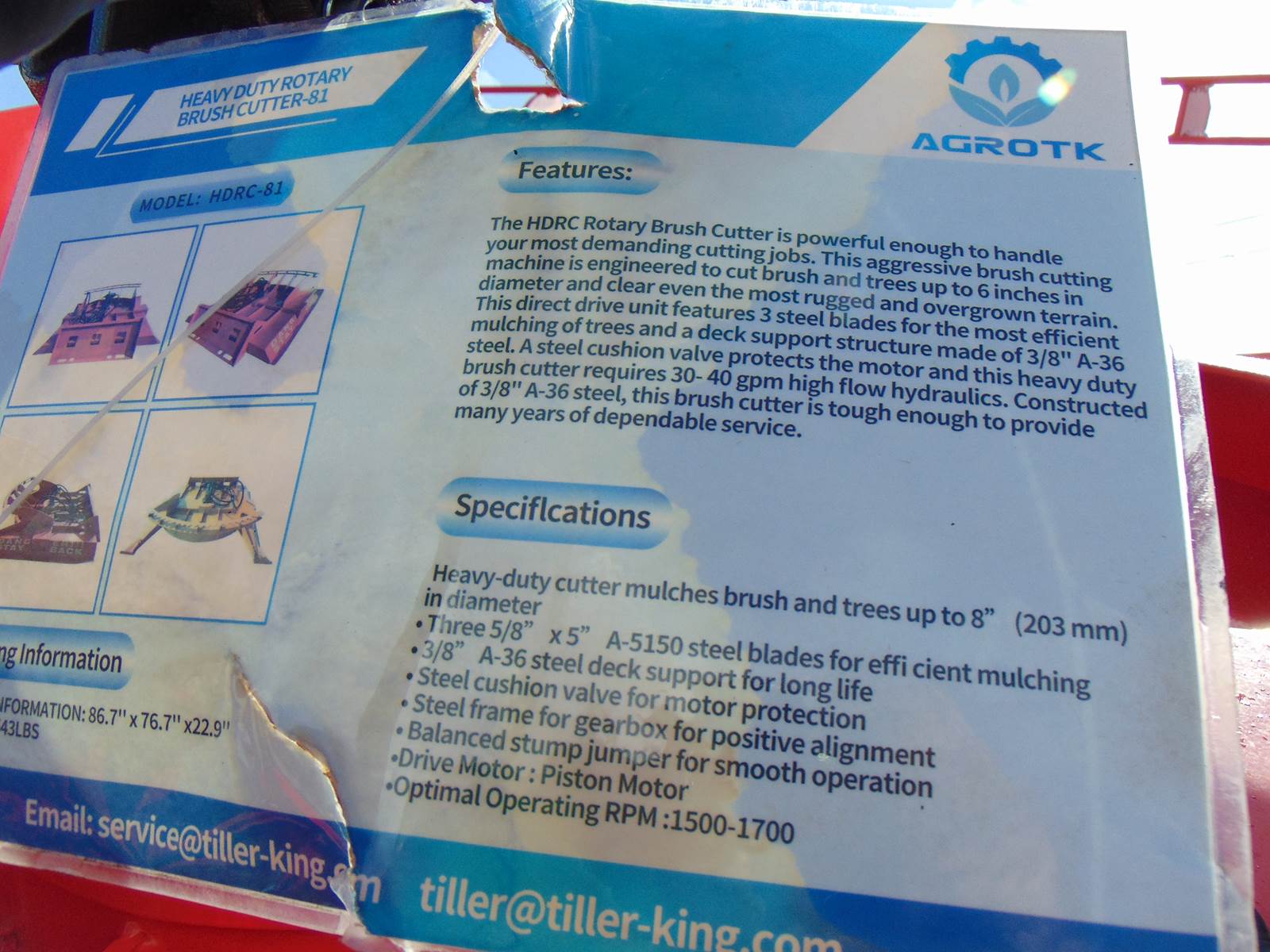 2026 TOP CAT HDRC "HIGH FLOW" FORESTRY BRUSH CUTTER - BUSH-HOG - 5/8" BLADES - MEGA MOWER - DIRECT DRIVE (NO GEARBOX) - Image 10