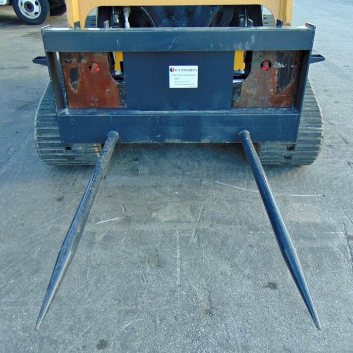2027 SKID STEER DUAL HAY BALE SPEAR ATTACHMENT FOR SALE - STAB EVERYTHING universal skid steer implement - free local delivery