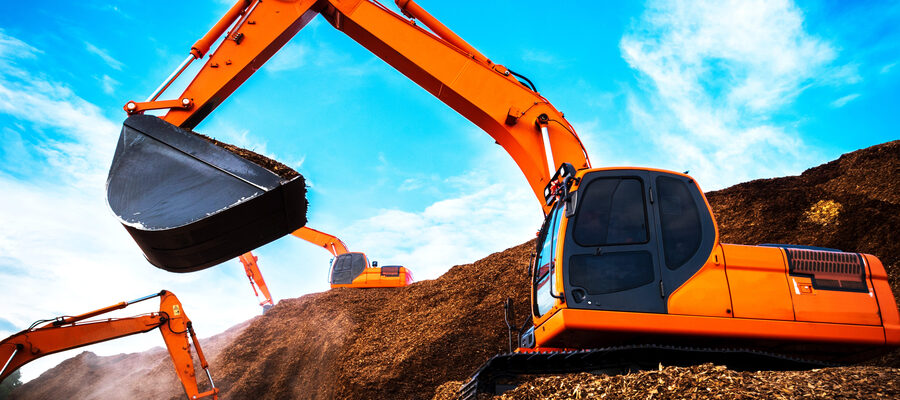 heavy equipment at construction site