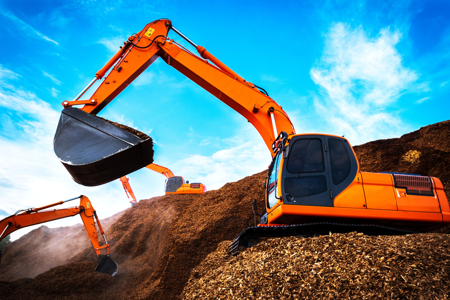 heavy equipment at construction site