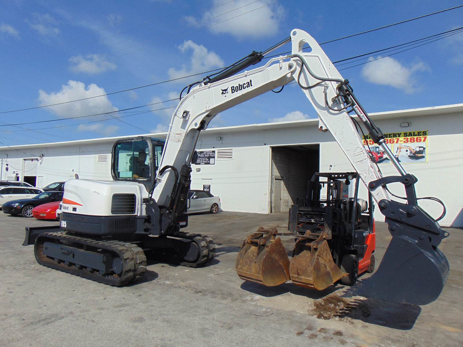 2017 BOBCAT E85 "SUPER LOADED" LONG REACH - PWR COUPLER - ICE COLD A/C - STEREO - DOUBLE PLUMBED - 3 BUCKETS INCLUDED - ONLY 2,341 ORIGINAL HOURS - Image 68