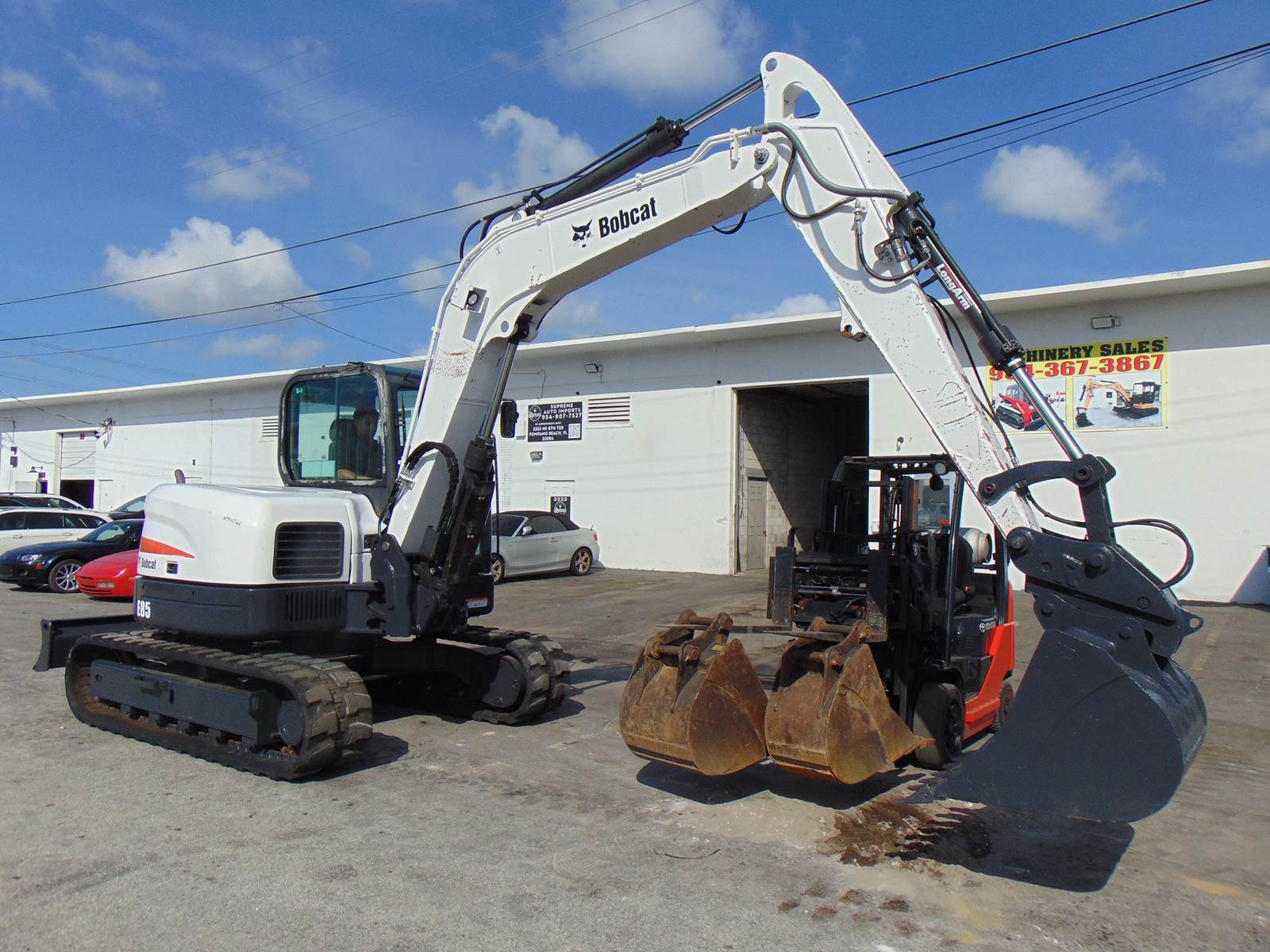 2017 BOBCAT E85 "SUPER LOADED" LONG REACH - PWR COUPLER - ICE COLD A/C - STEREO - DOUBLE PLUMBED - 3 BUCKETS INCLUDED - ONLY 2,341 ORIGINAL HOURS - Image 16