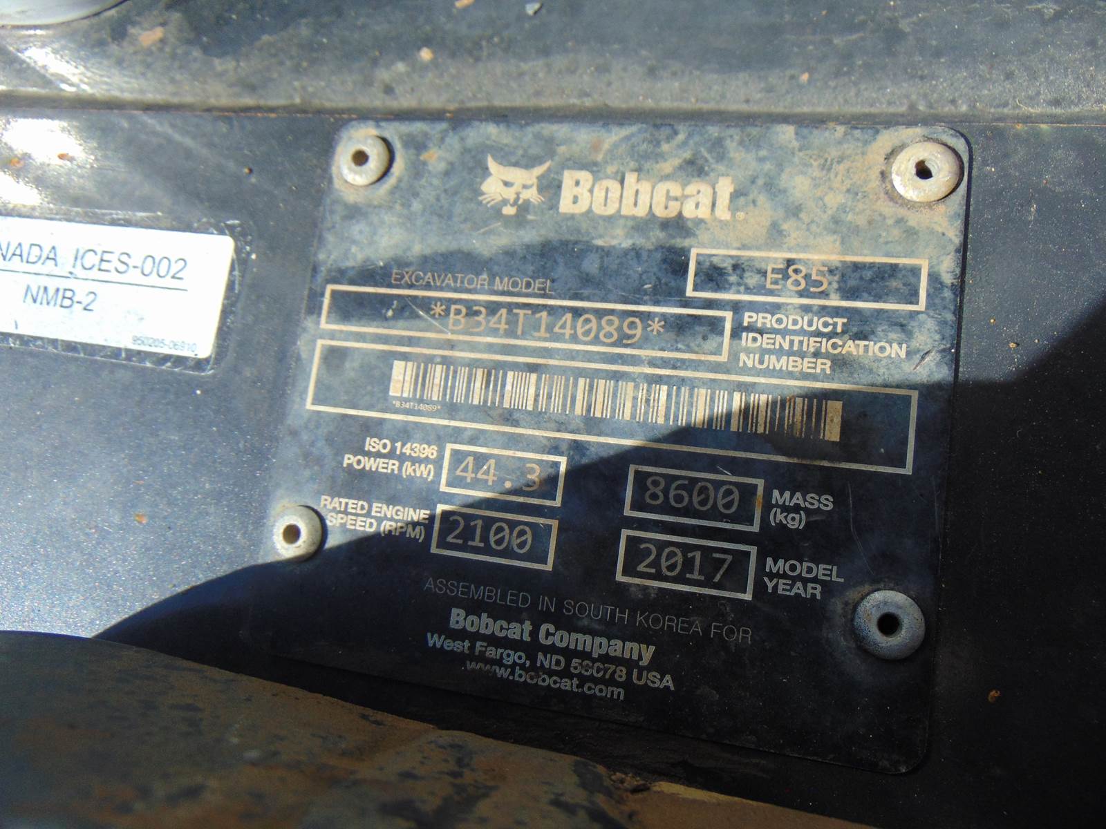 2017 BOBCAT E85 "SUPER LOADED" LONG REACH - PWR COUPLER - ICE COLD A/C - STEREO - DOUBLE PLUMBED - 3 BUCKETS INCLUDED - ONLY 2,341 ORIGINAL HOURS - Image 11