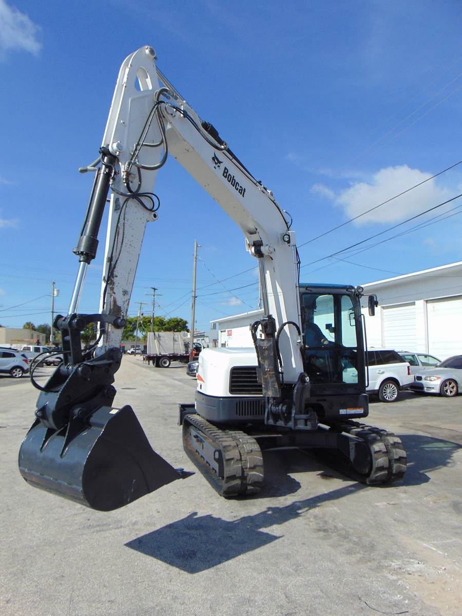 2017 BOBCAT E85 "SUPER LOADED" LONG REACH - PWR COUPLER - ICE COLD A/C - STEREO - DOUBLE PLUMBED - 3 BUCKETS INCLUDED - ONLY 2,341 ORIGINAL HOURS - Image 7