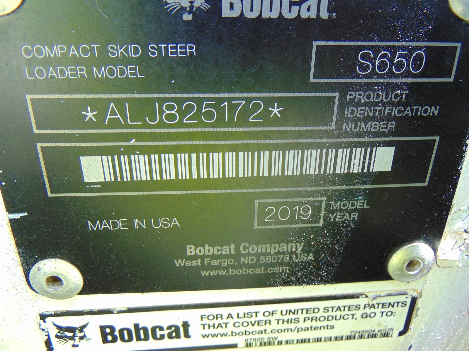2019 BOBCAT S650 TURBO 2 SPEED - BOB TACH - STEREO - HEAT AND A/C - NEW TIRES - ONLY 1,797 HOURS - 100% JOB READY - Image 7