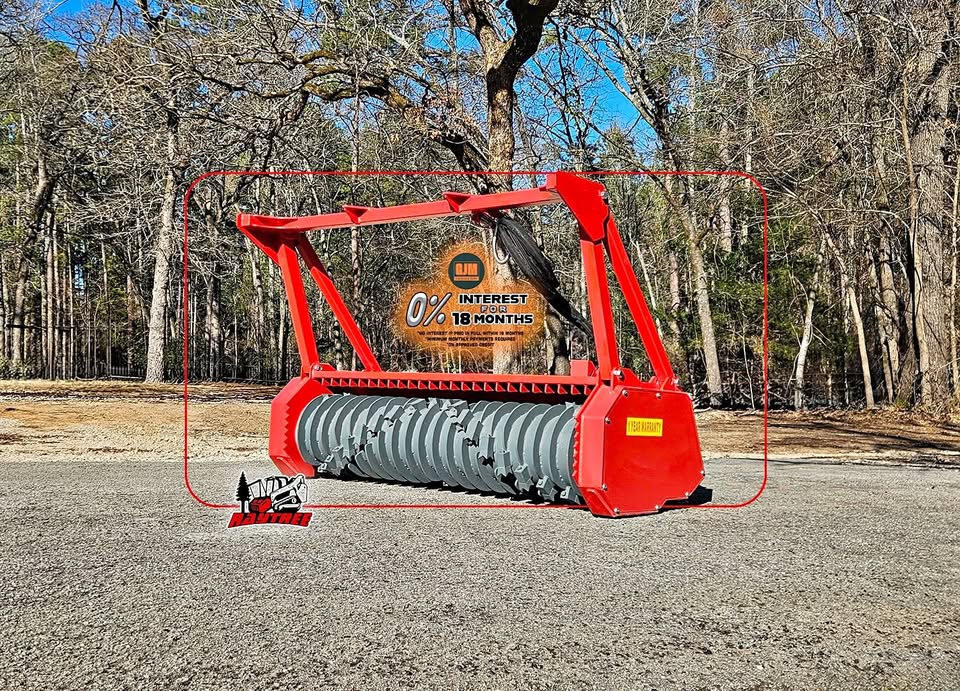 2026 NEW RAYTREE RMBD72 HIGH FLOW SKID STEER 72" FORESTRY MULCHER CUTTER FOR SALE - CARBIDE TEETH - SAVE BIG $$ save thousands from fecon - fae - etc - commercial severe duty - free delivery