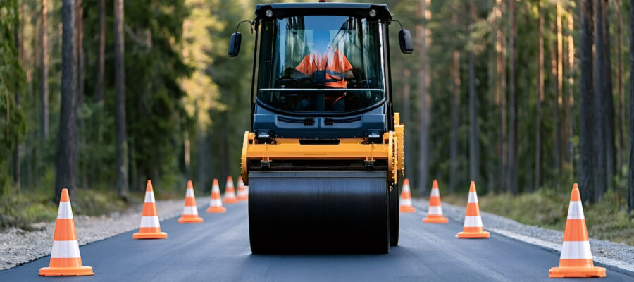 heavy equipment for road maintenance